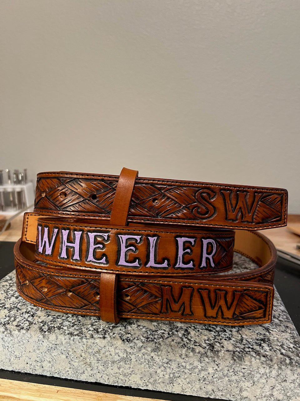 Custom Leather Belt - 1.5"