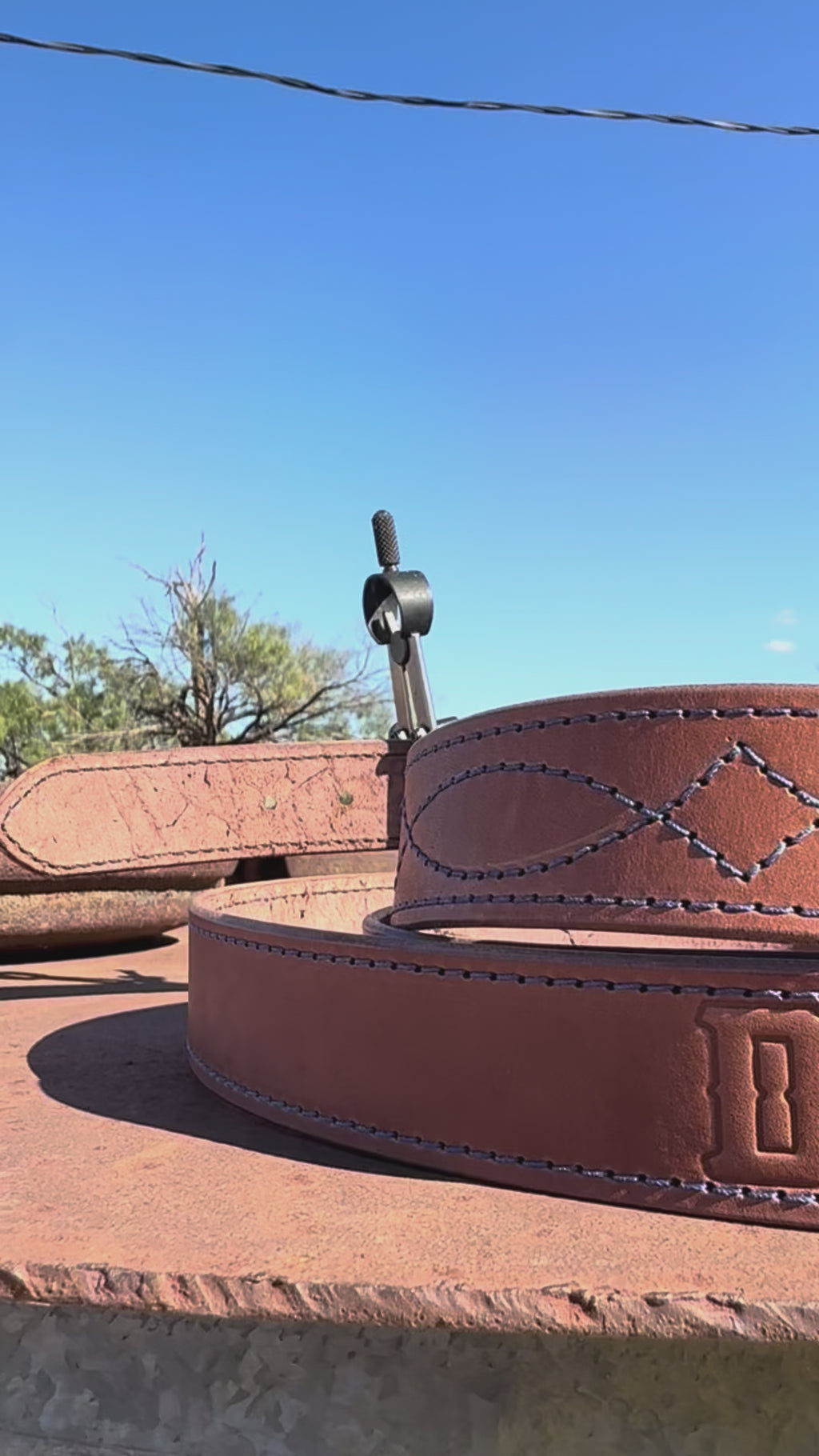 Decatur Eagles Leather Belt, Gunslinger Stitch, video 2