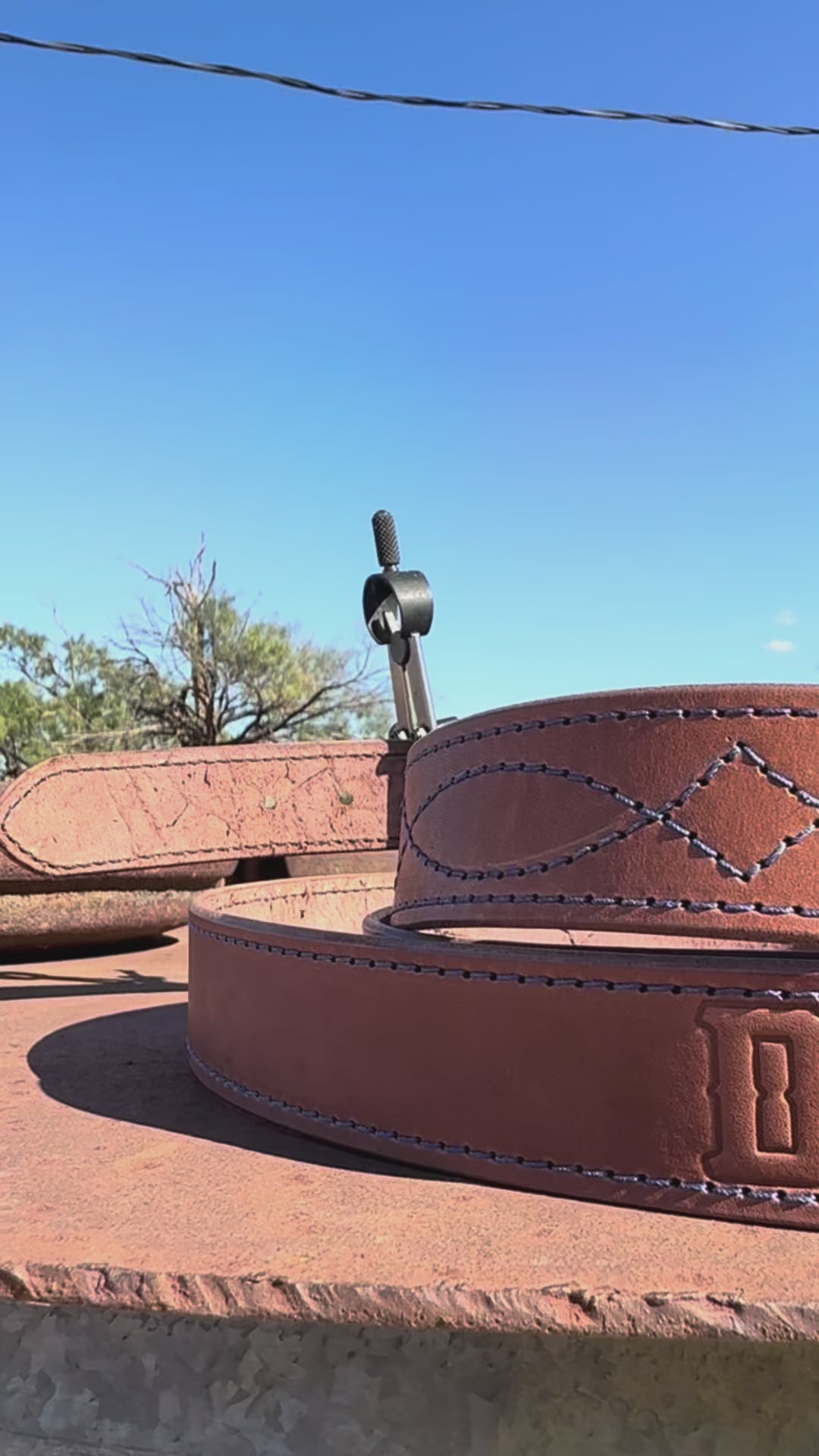 Decatur Eagles Leather Belt, Gunslinger Stitch, video 2