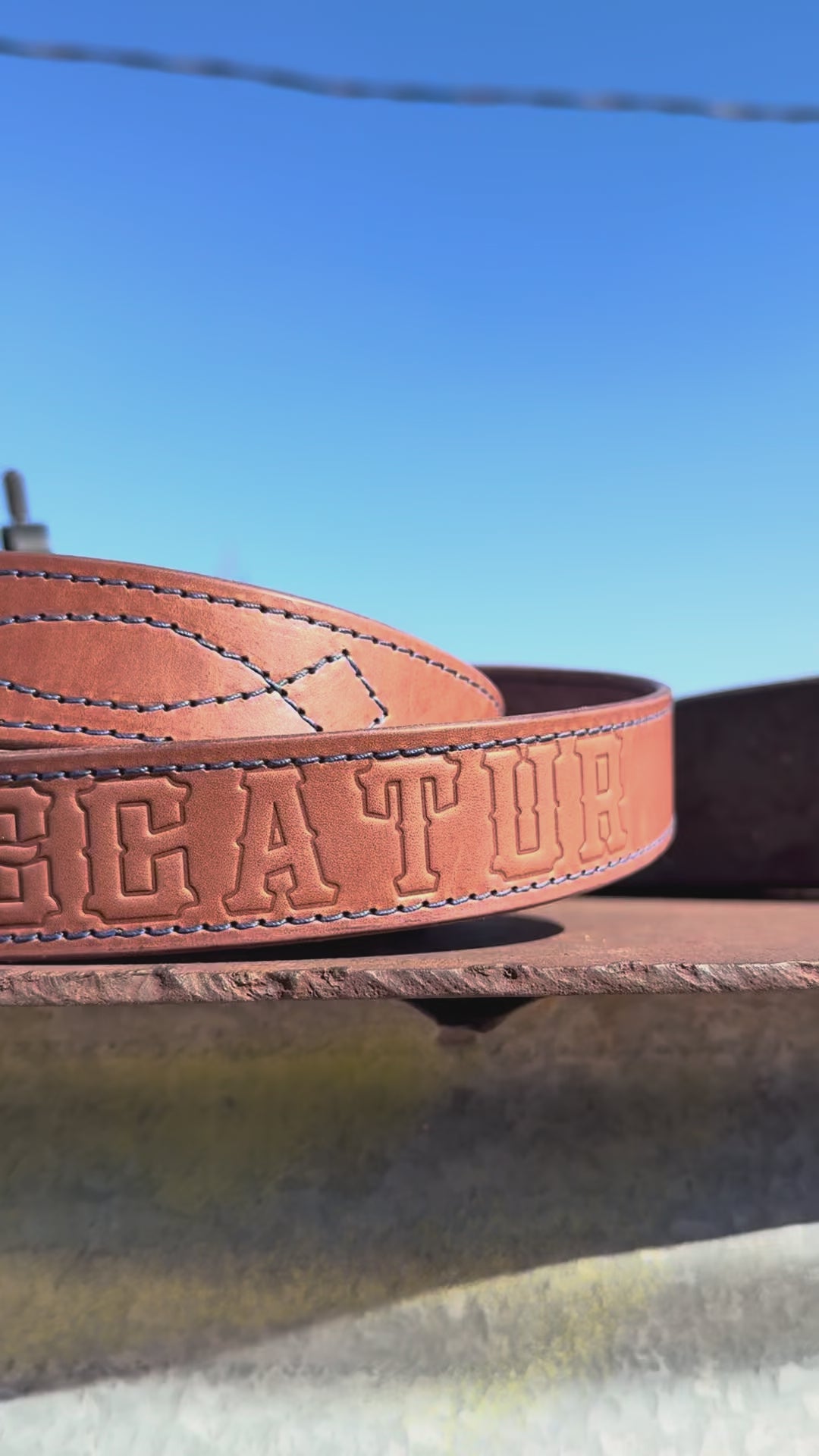 Decatur Eagles Leather Belt, Gunslinger Stitch, video 1